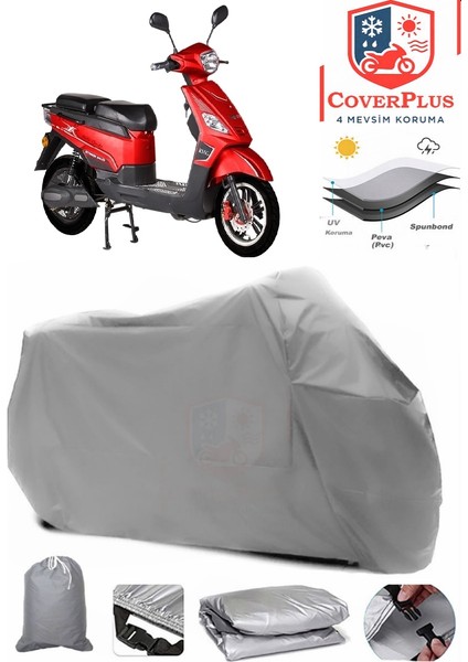 Rmg Moto Gusto Crystal Gri Motorsiket Brandası Motor Örtüsü Çadır Su Geçirmez Motosiklet Kılıfı Motor Brandası