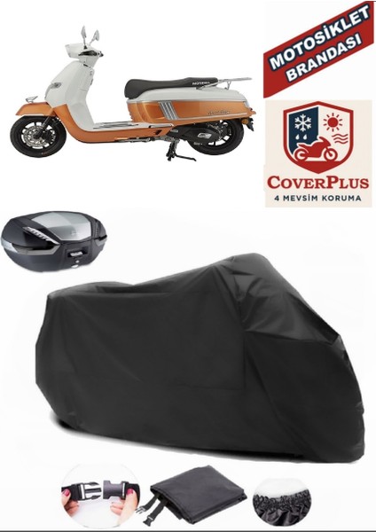 Mondial 125 Road Boy Siyah Arka Çanta Uyumlu Motorsiket Brandası Motor Örtüsü Çadır Su Geçirmez Motosiklet Kılıfı Motor Brandası