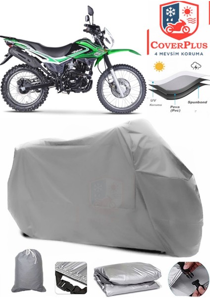 Falcon Desert 277 Gri Motorsiket Brandası Motor Örtüsü Çadır Su Geçirmez Motosiklet Kılıfı Motor Brandası