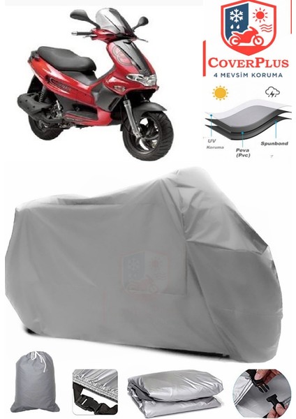 Gilera Runner 180 Gri Motorsiket Brandası Motor Örtüsü Çadır Su Geçirmez Motosiklet Kılıfı Motor Brandası