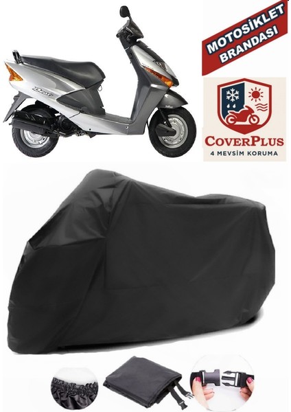 Honda Scv 100 F Beat Siyah Motorsiket Brandası Motor Örtüsü Çadır Su Geçirmez Motosiklet Kılıfı Motor Brandası