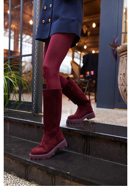 Zelly Kadın Siyah Gercek Deri Eva Taban Çizme