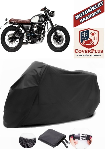 Mutt Mastiff 250 Siyah Motorsiket Brandası Motor Örtüsü Çadır Su Geçirmez Motosiklet Kılıfı Motor Brandası