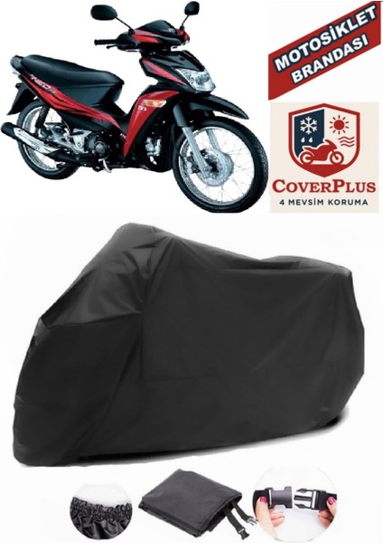 Tvs Neo X3I Siyah Motorsiket Brandası Motor Örtüsü Çadır Su Geçirmez Motosiklet Kılıfı Motor Brandası