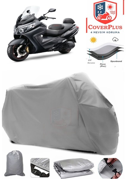 Sym Maxsym 600I Abs Gri Motorsiket Brandası Motor Örtüsü Çadır Su Geçirmez Motosiklet Kılıfı Motor Brandası