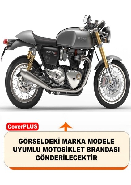 Triumph Thruxton 1200 R Siyah Motorsiket Brandası Motor Örtüsü Çadır Su Geçirmez Motosiklet Kılıfı Motor Brandası fiyatları