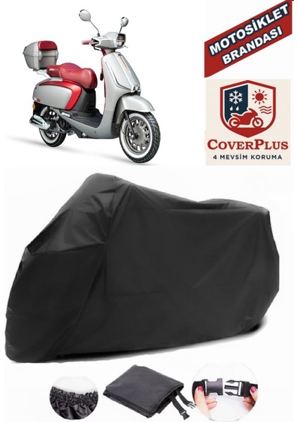 Arora Mojito 125 Siyah Motorsiket Brandası Motor Örtüsü Çadır Su Geçirmez Motosiklet Kılıfı Motor Brandası