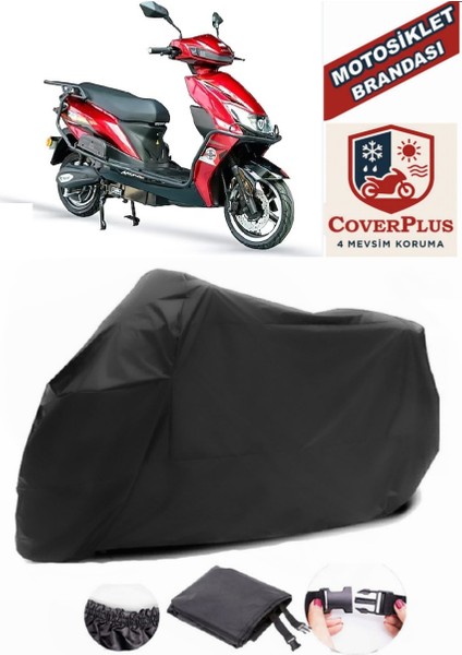 Arora Zr1 Siyah Motorsiket Brandası Motor Örtüsü Çadır Su Geçirmez Motosiklet Kılıfı Motor Brandası