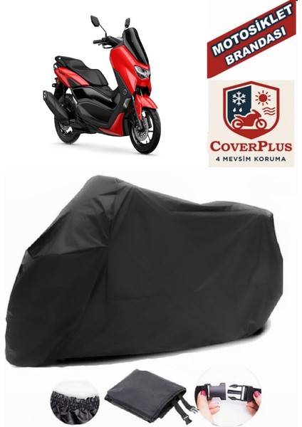 Yamaha Nmax 125 Siyah Motorsiket Brandası Motor Örtüsü Çadır Su Geçirmez Motosiklet Kılıfı Motor Brandası