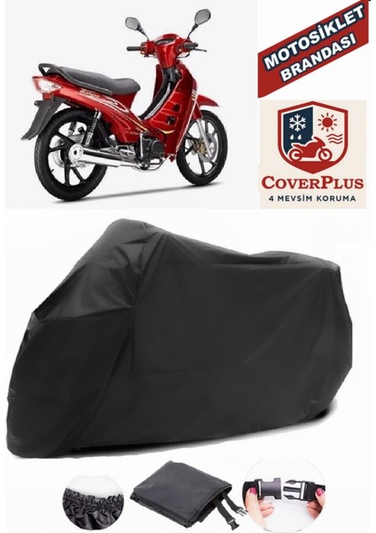 Bumoto/jinling Safir 100CC Siyah Motorsiket Brandası Motor Örtüsü Çadır Su Geçirmez Motosiklet Kılıfı Motor Brandası