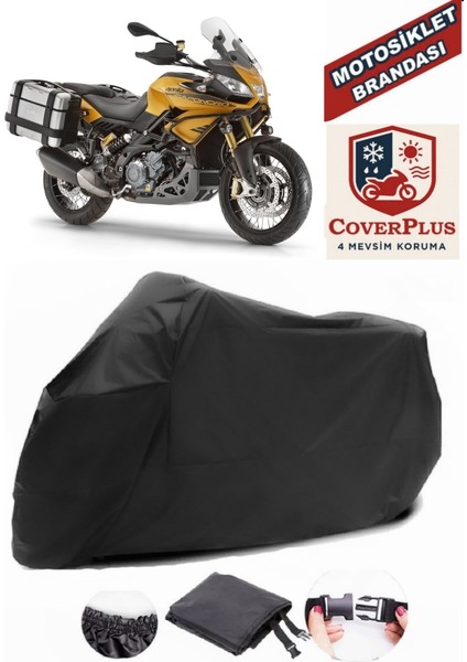 Aprilia Caponord 1200 Rally Siyah Motorsiket Brandası Motor Örtüsü Çadır Su Geçirmez Motosiklet Kılıfı Motor Brandası