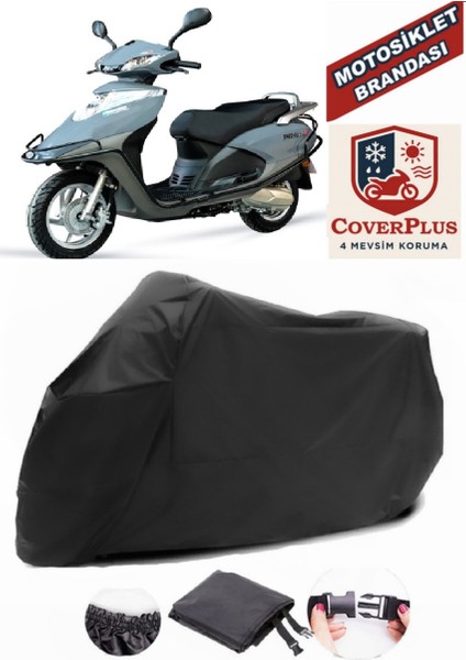 Arora Special 125 Siyah Motorsiket Brandası Motor Örtüsü Çadır Su Geçirmez Motosiklet Kılıfı Motor Brandası