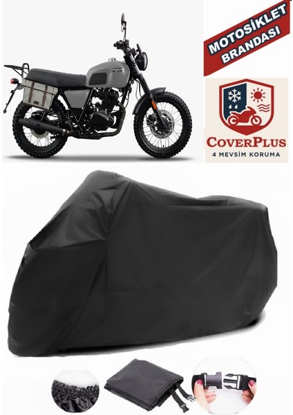 Brixton Felsberg 125 x Siyah Motorsiket Brandası Motor Örtüsü Çadır Su Geçirmez Motosiklet Kılıfı Motor Brandası