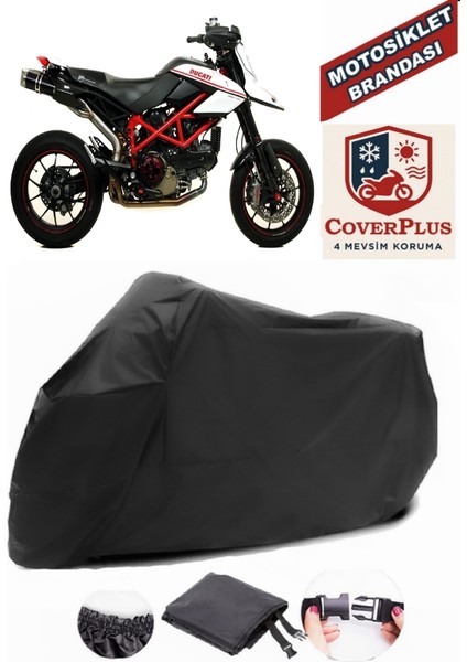 Ducati Hypermotard 1100 Evo Siyah Motorsiket Brandası Motor Örtüsü Çadır Su Geçirmez Motosiklet Kılıfı Motor Brandası