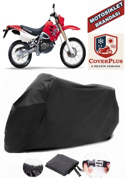 Hyosung Rx 125 Siyah Motorsiket Brandası Motor Örtüsü Çadır Su Geçirmez Motosiklet Kılıfı Motor Brandası