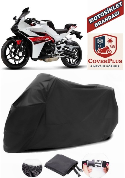 Hyosung Gd 250 R Siyah Motorsiket Brandası Motor Örtüsü Çadır Su Geçirmez Motosiklet Kılıfı Motor Brandası