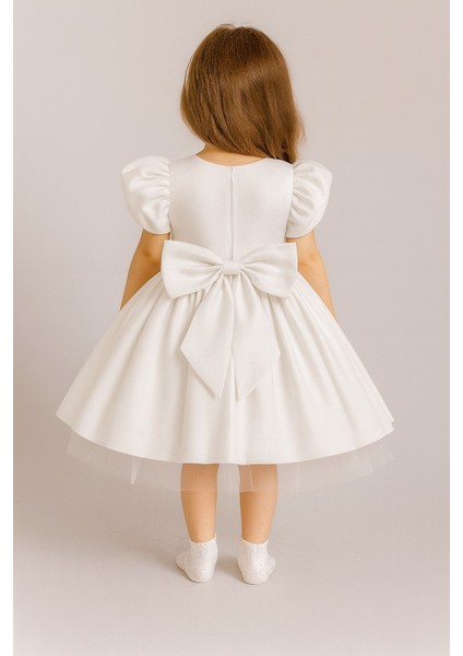 Kız Çocuk Ön Arka Fiyonk Detaylı Yaka Incili Balo Parti Mezuniyet Doğum Günü Elbise fiyatları