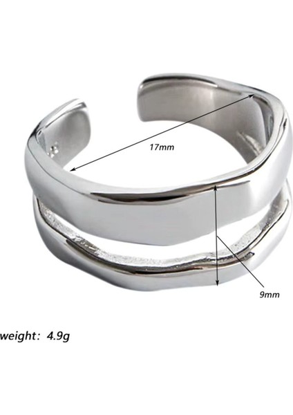925 Ayar Gümüş Boyutlanabilir Kadın Yüzük