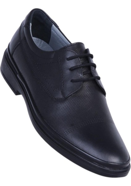 71 Siyah Lz Kauçuk %100 Deri Erkek Klasik Ayakkabı