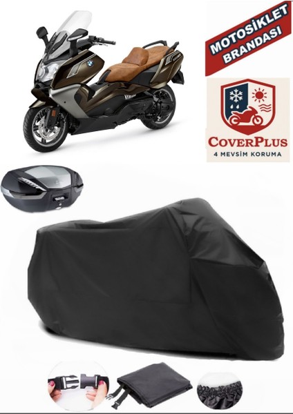 Bmw C 650 Gt Siyah Arka Çanta Uyumlu Motorsiket Brandası Motor Örtüsü Çadır Su Geçirmez Motosiklet Kılıfı Motor Brandası