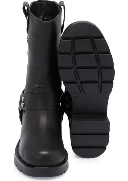 Siyah Hakiki Deri Kadın Casual Bot - K24K1BT67743-A23 fırsatları