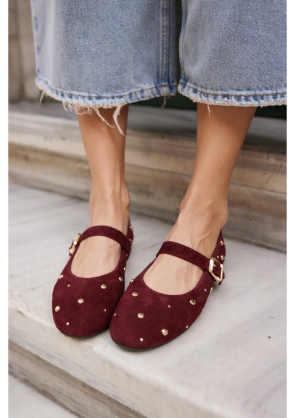 Kleber Kadın Kahve Gercek Suet Babet