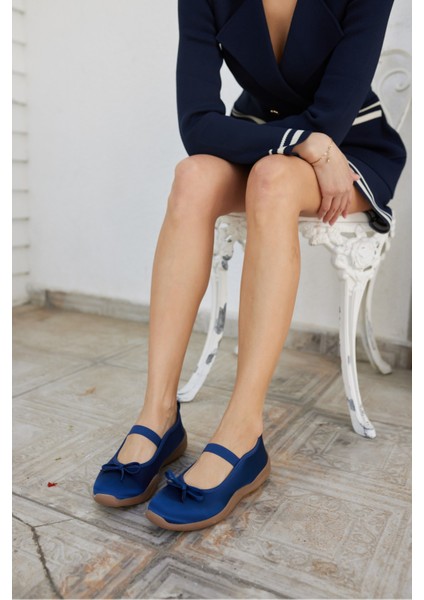 Cacares Kadin Gumus Saten Lastıklı Babet Sneaker modelleri