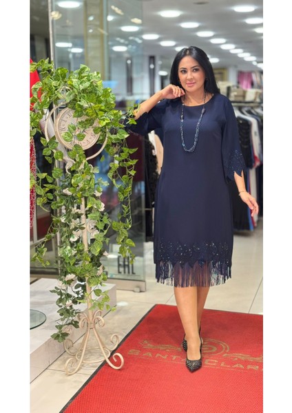 Büyük Beden Abiye Elbise – Truvakar Kol Şık Gece ve Davet Elbisesi