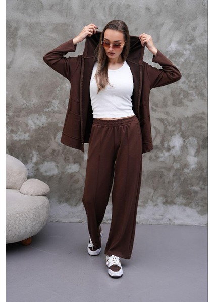 Bel Büzgülü Cep Detaylı Fermuarlı Modal Ikili Takım fırsatları