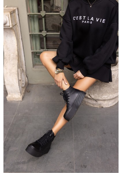 Corcy Kadın Bej Gercek Suet Sneaker Bot