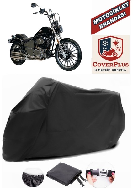 Regal Raptor Spyder 250 Siyah Motorsiket Brandası Motor Örtüsü Çadır Su Geçirmez Motosiklet Kılıfı Motor Brandası