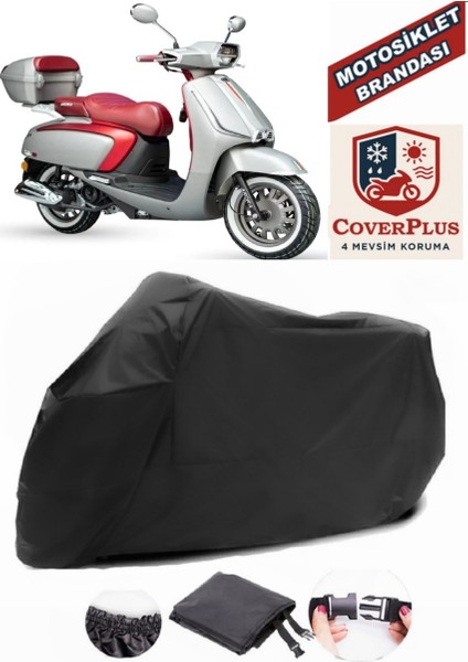 Arora Mojito Pro S Siyah Motorsiket Brandası Motor Örtüsü Çadır Su Geçirmez Motosiklet Kılıfı Motor Brandası
