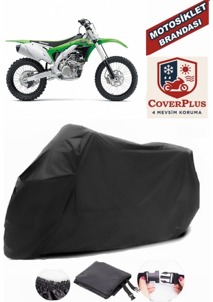 Kawasaki Kx 450F Siyah Motorsiket Brandası Motor Örtüsü Çadır Su Geçirmez Motosiklet Kılıfı Motor Brandası