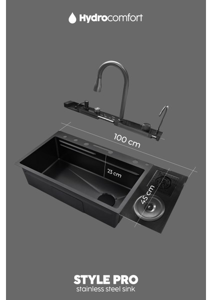 Akıllı Eviye Seti Paslanmaz Taban Eviye