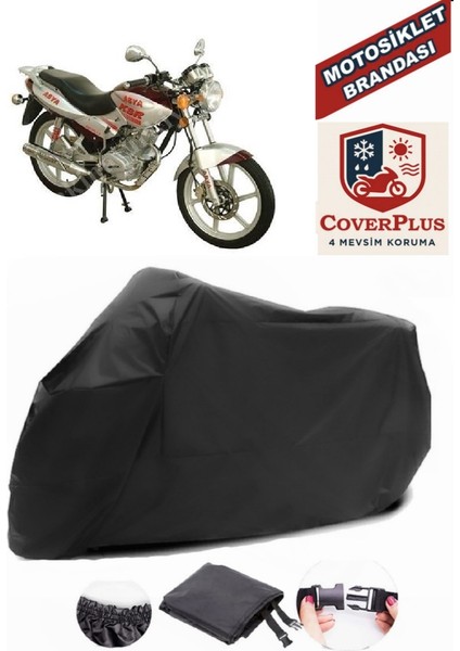 Asya As 150-12 Siyah Motorsiket Brandası Motor Örtüsü Çadır Su Geçirmez Motosiklet Kılıfı Motor Brandası