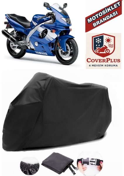 Yamaha Yzf 600 R Thundercat Siyah Motorsiket Brandası Motor Örtüsü Çadır Su Geçirmez Motosiklet Kılıfı Motor Brandası