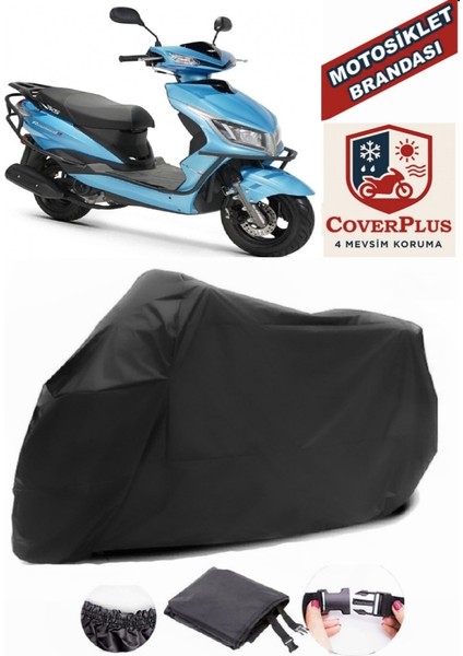 Rks Rosewood 50 Siyah Motorsiket Brandası Motor Örtüsü Çadır Su Geçirmez Motosiklet Kılıfı Motor Brandası