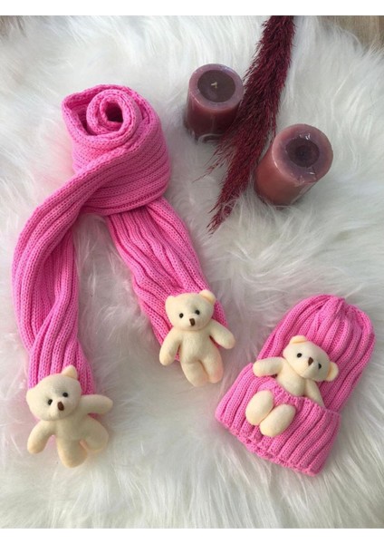 Kız Çocuk Ayıcıklı Atkı Bere Takımı 4/14 yaş fırsatları