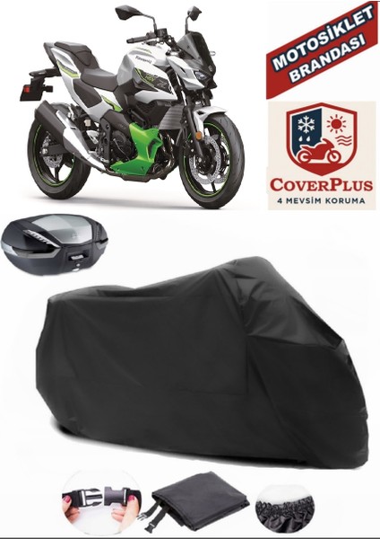 Kawasaki N?nja7 Hybrıd Siyah Arka Çanta Uyumlu Motorsiket Brandası Motor Örtüsü Çadır Su Geçirmez Motosiklet Kılıfı Motor Brandası