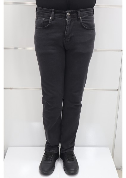 Denim Cartel Fistan Store Erkek Füme Yüksek Bel Rahat Kesim Boru Paça Jean Pantolon