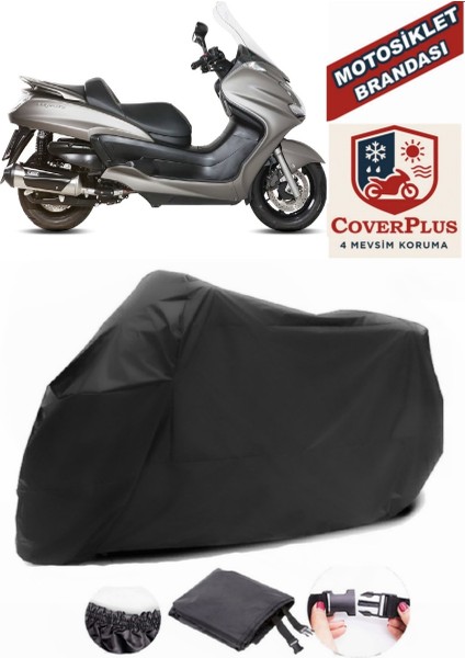 Yamaha Majesty 400 Siyah Motorsiket Brandası Motor Örtüsü Çadır Su Geçirmez Motosiklet Kılıfı Motor Brandası