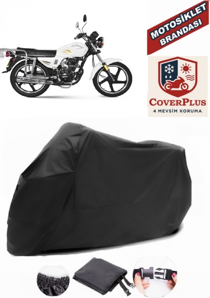 Yuki YK125-15 Siyah Motorsiket Brandası Motor Örtüsü Çadır Su Geçirmez Motosiklet Kılıfı Motor Brandası