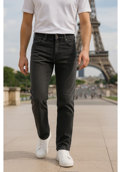 Cedy Denım Erkek Yüksel Bel Boru Paça Kot Pantolon Reguler Fit Jean C336