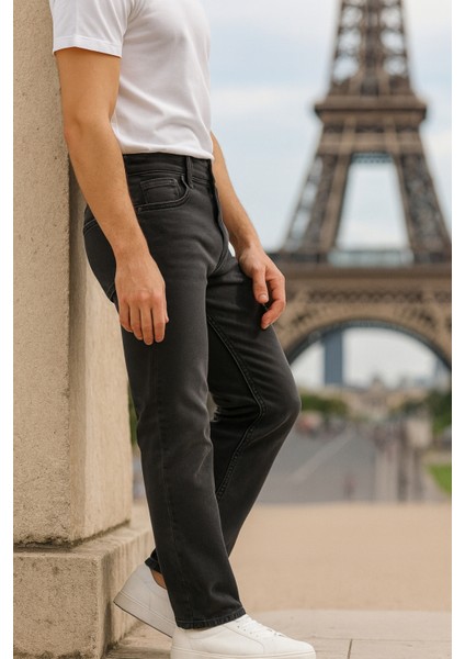 Cedy Denım Erkek Yüksel Bel Boru Paça Kot Pantolon Reguler Fit Jean C336