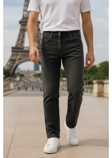 Cedy Denım Erkek Yüksel Bel Boru Paça Kot Pantolon Reguler Fit Jean C336