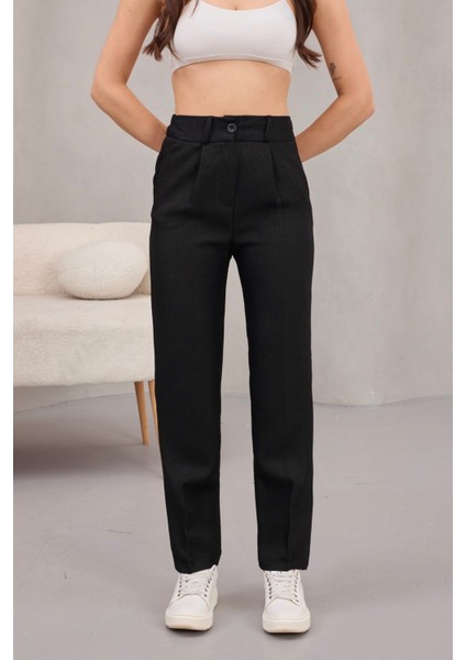 Kadın Yüksek Bel Havuç Model Beli Lastikli Dar Paça Pantolon fiyatları