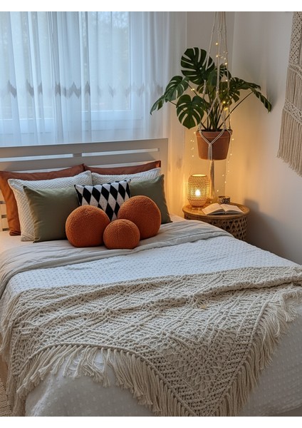 3' Lü Top Kırlent / Yastık 2 Büyük Kremit/ 1 Küçük Kremit( 42CM / 25CM) modelleri