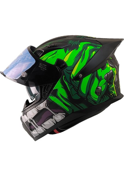 Motosiklet Kask Ece 22.R06 Double Vizörlü Full Face Spoiler Motor Kaskı Rage fiyatları
