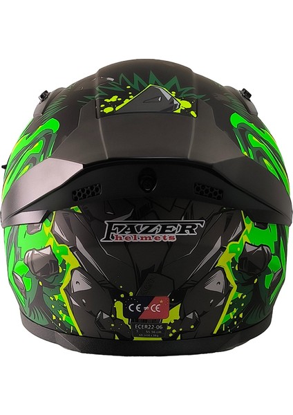 Motosiklet Kask Ece 22.R06 Double Vizörlü Full Face Spoiler Motor Kaskı Rage fırsatları