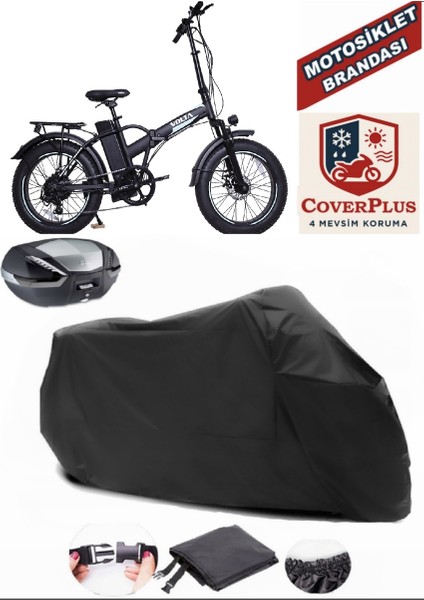 Volta Vb2 Siyah Arka Çanta Uyumlu Motorsiket Brandası Motor Örtüsü Çadır Su Geçirmez Motosiklet Kılıfı Motor Brandası